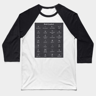 Math Symbols Baseball T-Shirt